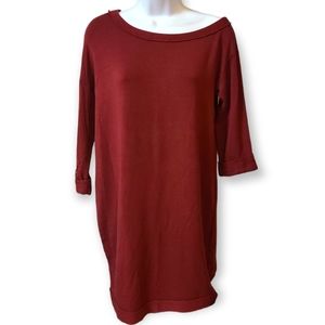 Splendid Scoop Neck 3/4 Sleeve Tunic Sweater